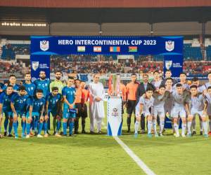 CM attends India match at Hero Intercontinental Cup