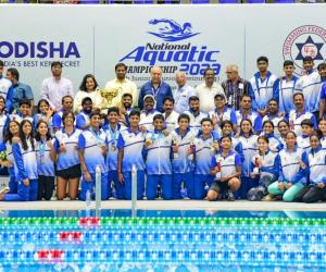 Closing ceremony of the 39th Sub Junior & 49th Junior National Aquatic Championship 2023 