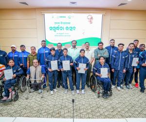 Odisha's athletes and para-athletes recognised with cash awards for their remarkable performances in December 2023